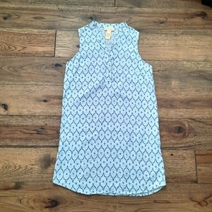 Lucy and Laurel Casual Simple Sleeveless Linen Shift Dress